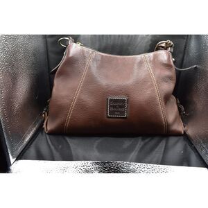 Dooney & Bourke Brown Leather Shoulder Bag Handbag Purse Classic Everyday